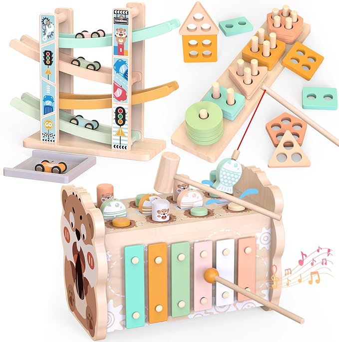 Shape Sorter Stacking Blocks, Educational Fine Motor