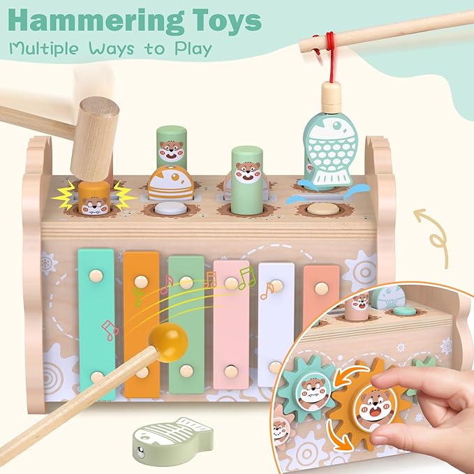 Shape Sorter Stacking Blocks, Educational Fine Motor