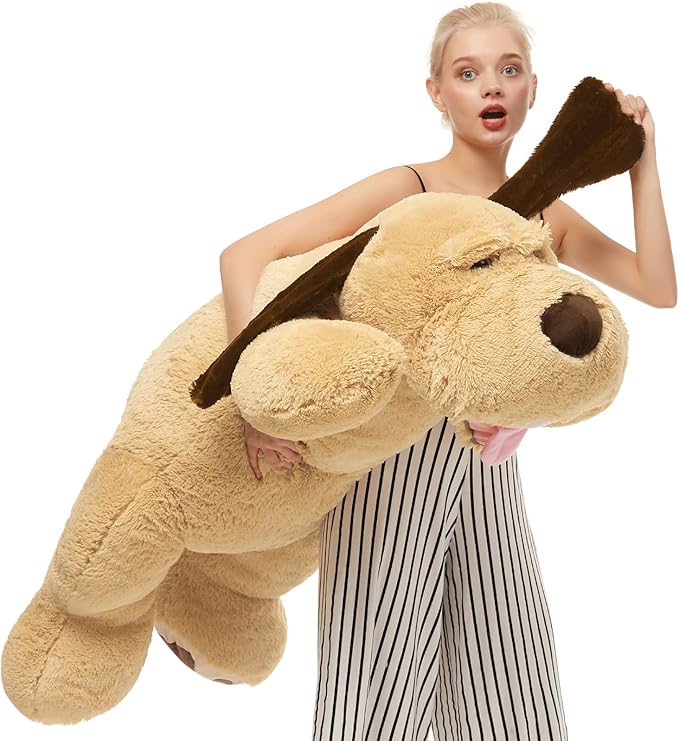 Life Size Large Stuffed Animal Dog, Fluffy and Cuddly