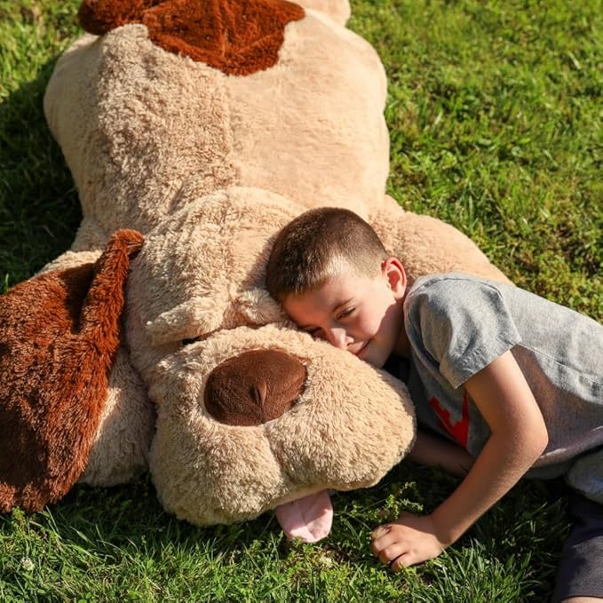 Life Size Large Stuffed Animal Dog, Fluffy and Cuddly